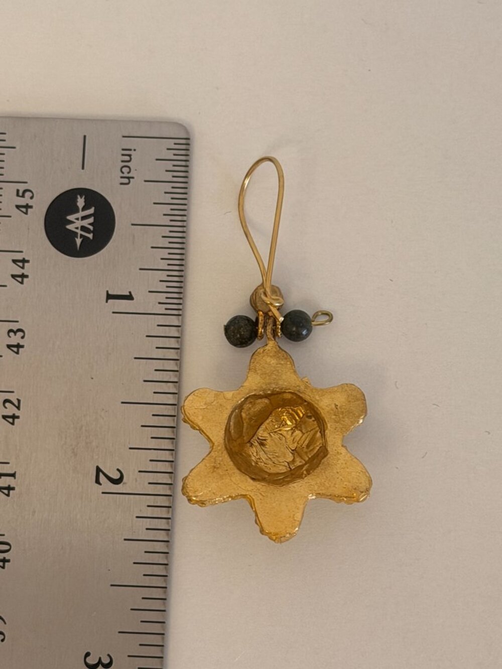 Traditional Turkish Ottoman Earrings Costume 24kt Gold over bronze NWT - Picture 7 of 7